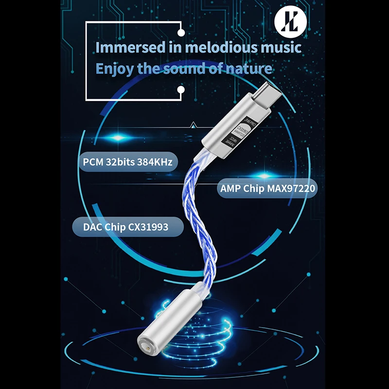 JCALLY JM6 Pro Type-C ~ 3.5mm 듀얼 DAC CX31993 MAX97220 디지털 오디오 헤드폰 앰프 HiFi DAC 모바일 헤드셋 어댑터