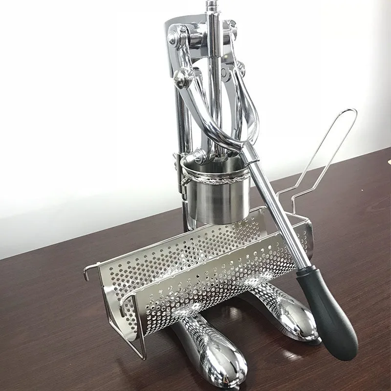 Mashed Potatoes Fried Chip Super Long French Fries Maker Machine Long Potatoes Fried Chips Extruders Manual Long Potato Machine