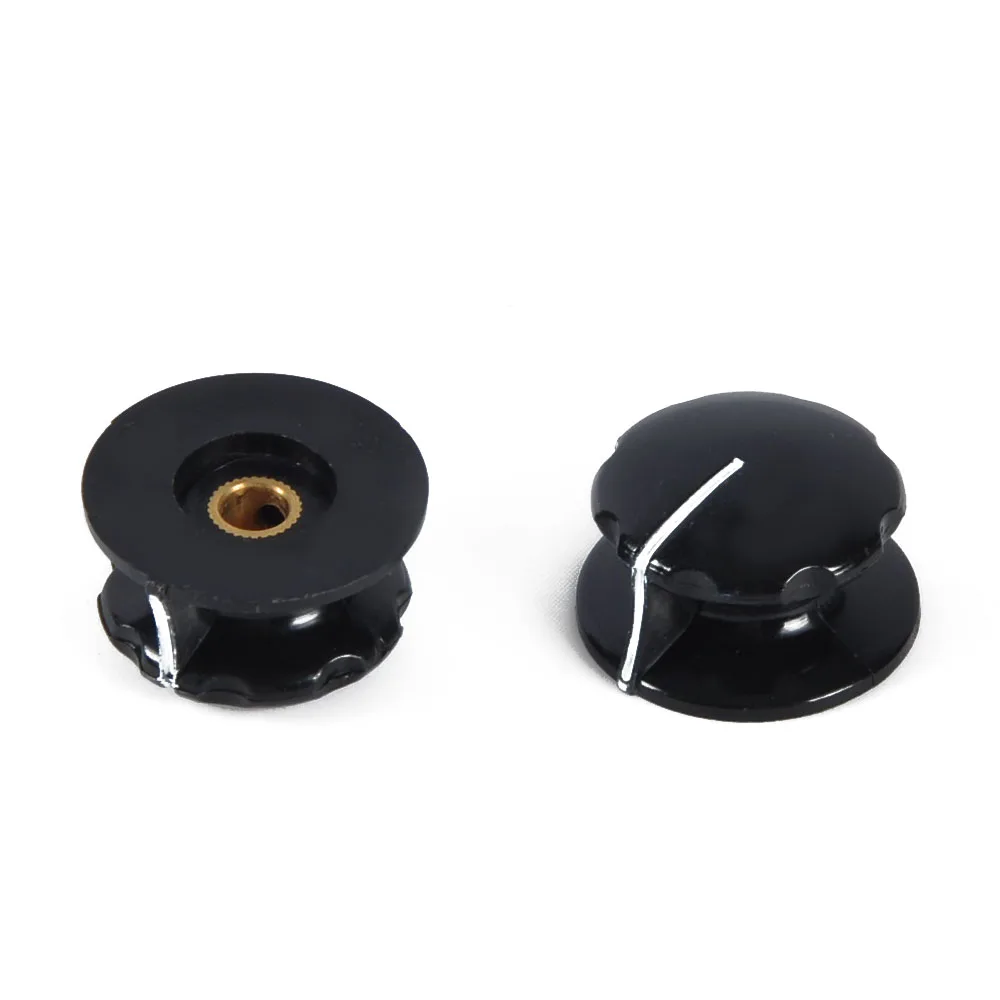 10pcs 1/4 Vintage Control Volume Knob for Electric Guitar Parts Amp Effect Black