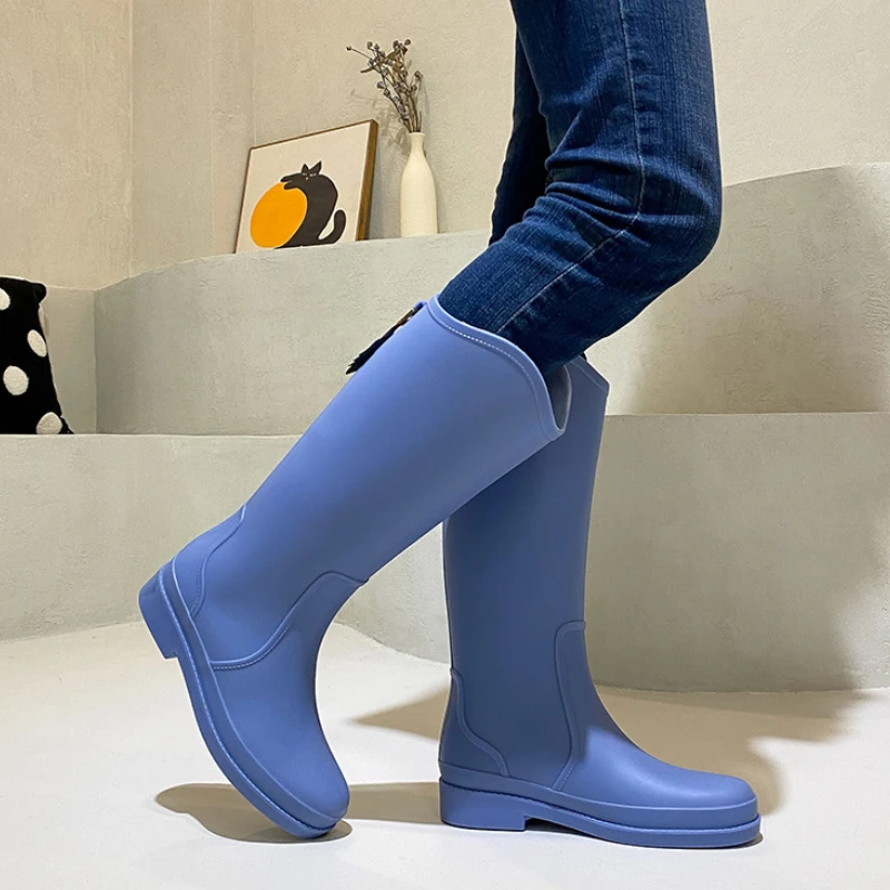 Women High Rubber Boots for Women Waterproof Work Garden Galoshes Female Rain Shoes Woman Rain Boots Botas De Caza Espanolas