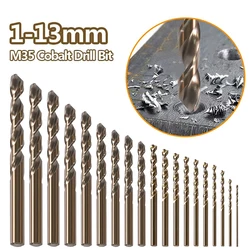 1mm-13mm Cobalt HSS Drill Bit M35 For Stainless Steel Drilling Metalworking Electric Drill Bit Drill Manual Drill Chuck