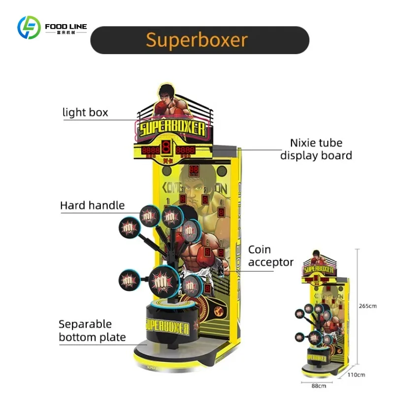 Customized Indoor Entertainment Game Center Coin Games Electronic Music Sports Boxing Arcade Machine