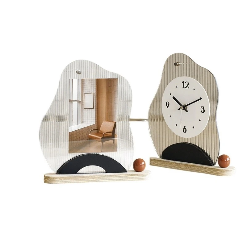 

Creative Photo Frame Ornament Home Entrance Bedroom Premium Sense Clock Ornament Gift