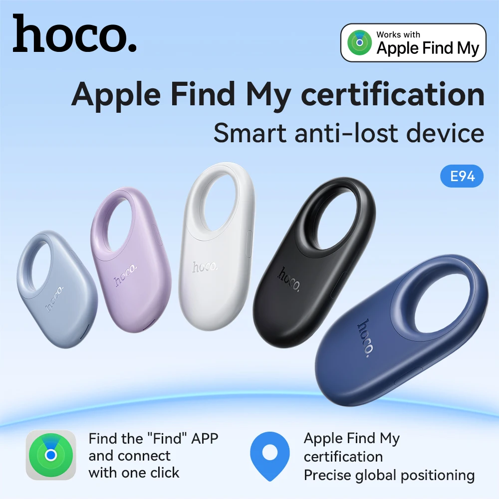 HOCO Smart Tag Bluetooth GPS Tracker Work with Apple Find My APP ITag Anti Lost Reminder Device Locator Car Key Pet Kids Finder