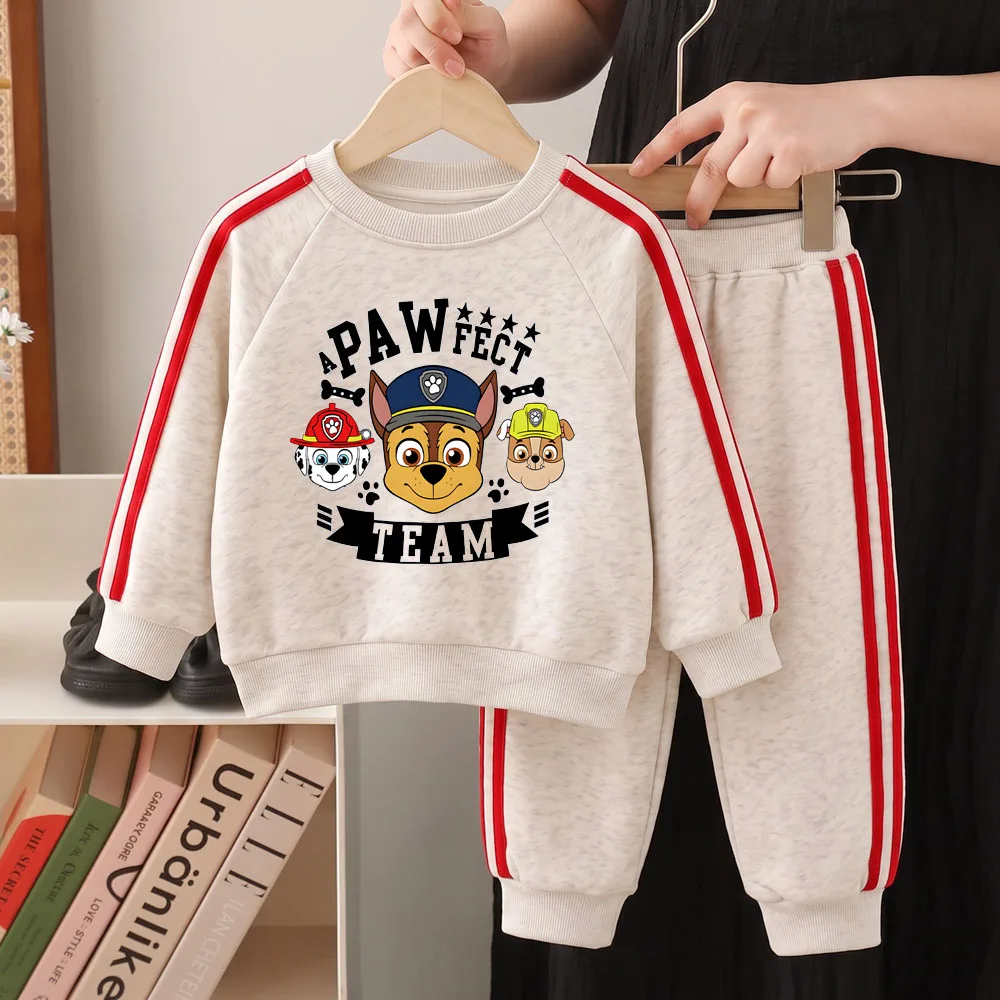 2026 Autumn Winter New Style Children Casual Sweatshirt Sets Boys Fashion O Neck Hoodies and Long Pant Two Piece Suit Tracksuit