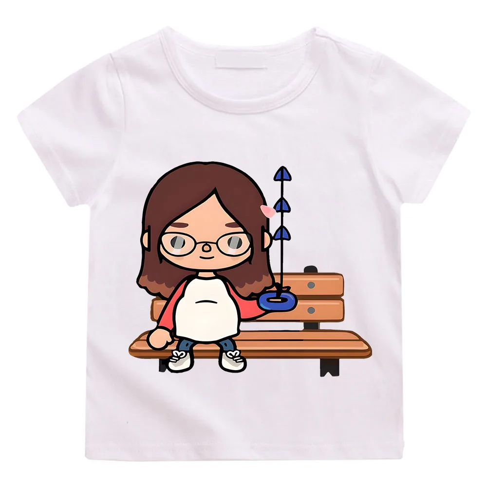 Hot Sales Toca Life World Print Kids T-Shirts Cartoon Baby Girls Clothes Boys Summer Short Sleeve T Shirt Children Tops Popular