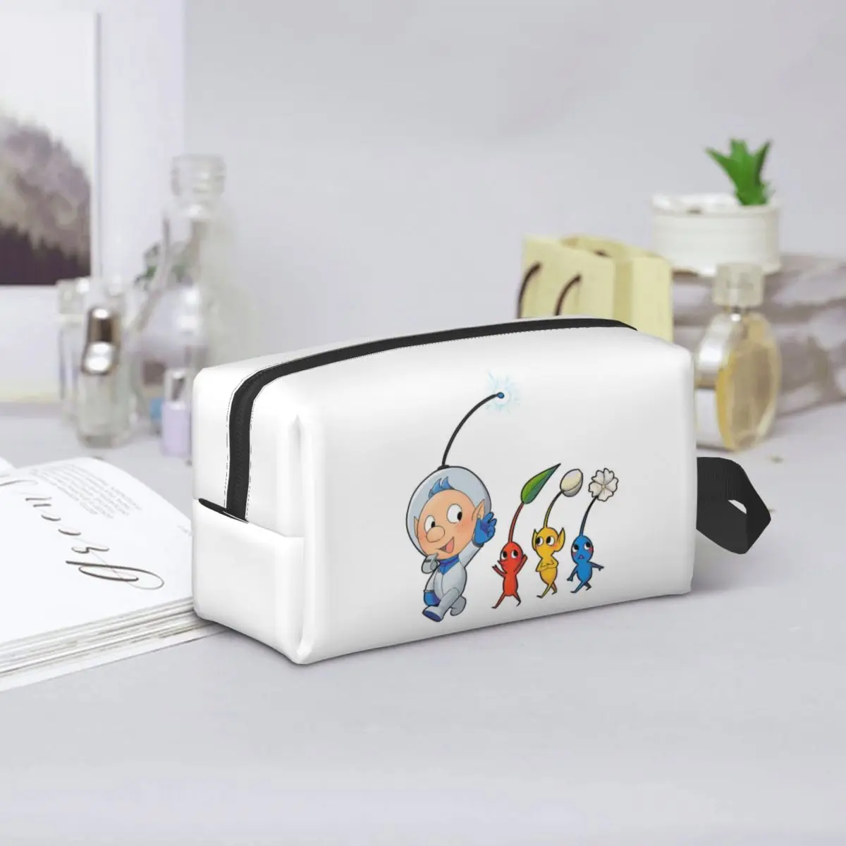 

Pikmin Makeup Bag Cosmetic Organizer Storage Dopp Kit Toiletry Cosmetic Bag for Women Beauty Travel Pencil Case