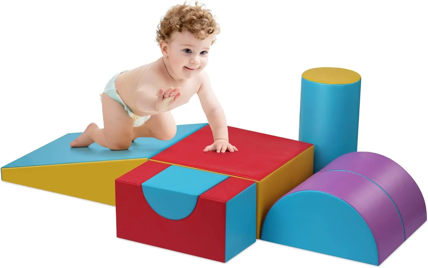 

Soft Climb and Crawl Activity Play Set，Soft Play Climbing for Toddlers and Infants,Playtime and Climb Soft Play Set,Climbing Blo