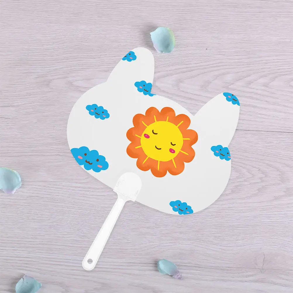 40 Stück Lüftergriffe, runde Mini-Kunststoffstäbe für DIY handgefertigte Lüfter, Bastelkurse, interaktive Eltern-Kind-Projekte, Lüfter