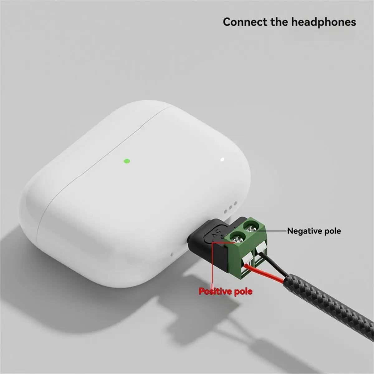 12PCS Type C Male to 2Pin 5V Solderless Green Terminal OTG Screw Charger USB Quick Connector for Mmobile Phone PC