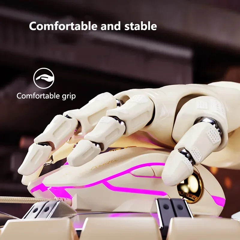 INPHIC nuevo ratón W8 de segunda generación ratón para juegos con cable 200-8800DPI ajuste DPI de 4 velocidades botones de bajo ruido para niña