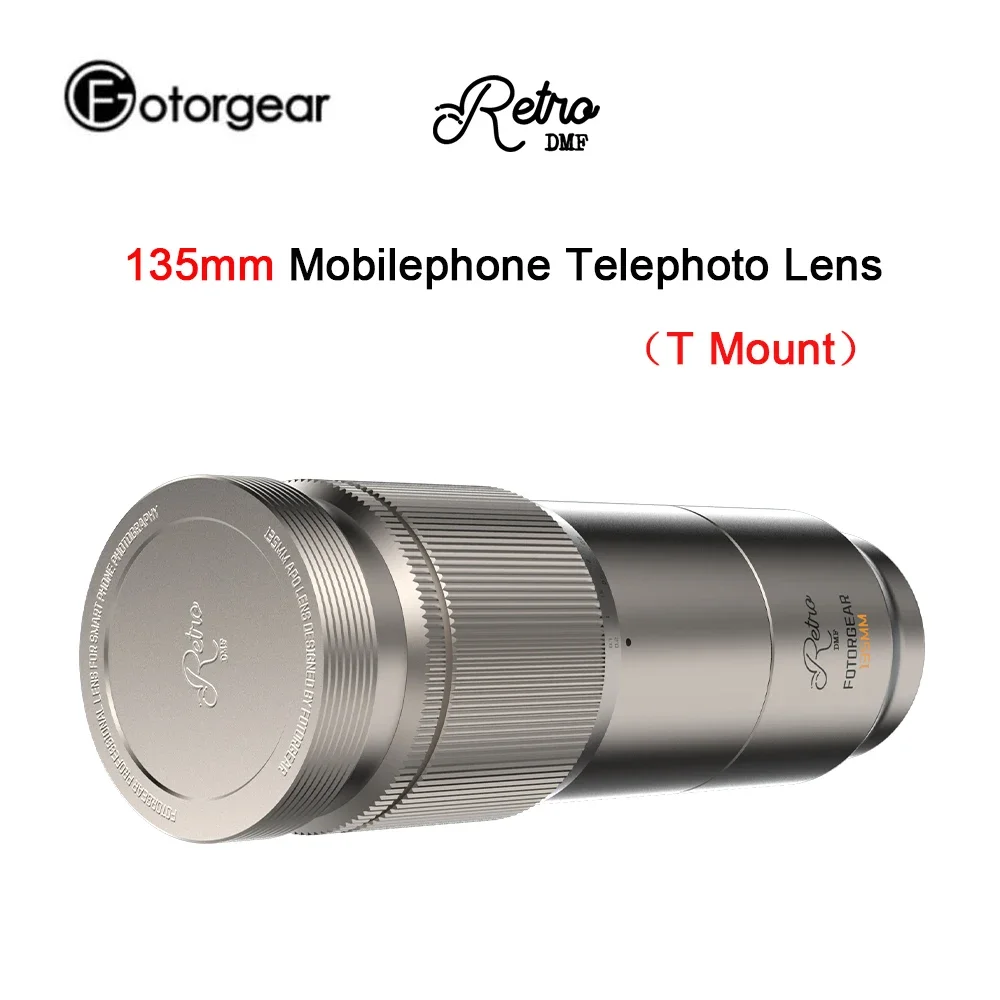 Fotorgear 135mm Mobilephone Telephoto Portrait Lens External macro T Mount Lens