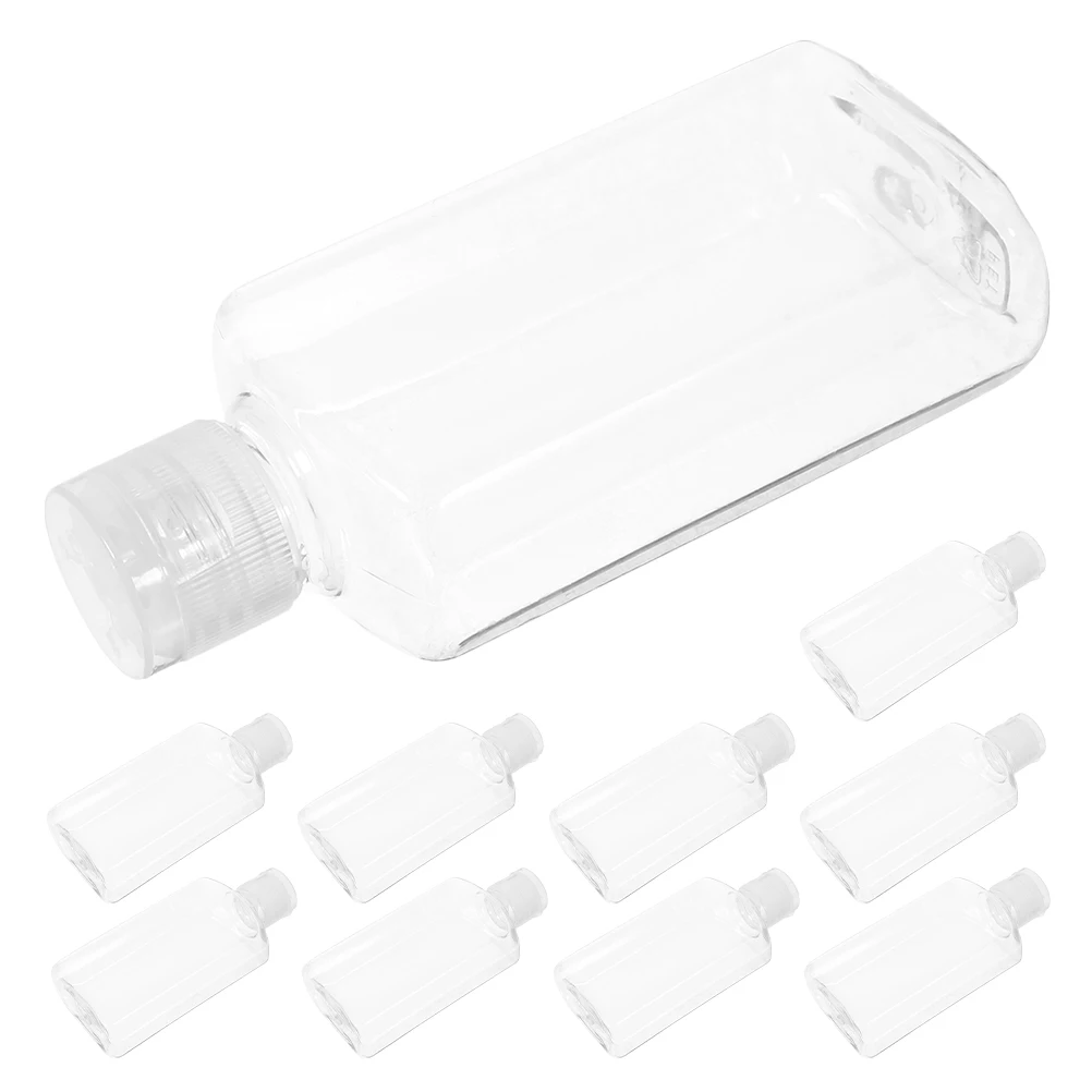 

10pcs Travel Bottles Flip Cap Clear 30Ml Plastic Refillable Leakproof Toiletry Containers Lightweight Squeeze Lotion Shampoo