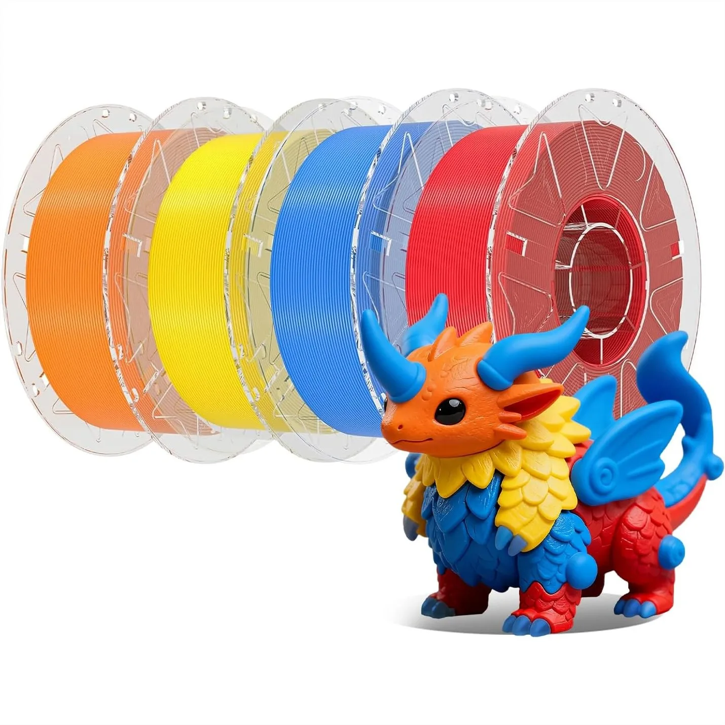 

Hyper PLA Filament Bundle 1.75mm for 3D Printing, 4 Colors 1KG Spools High Speed No-Tangling Precision