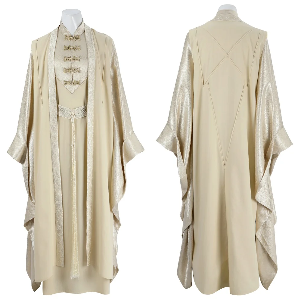 

Halloween Game Ring Cosplay Saruman Cosplay Costume White Man Fellowship Outfit Full Set Male Role Play Fancy Dress Custom Size