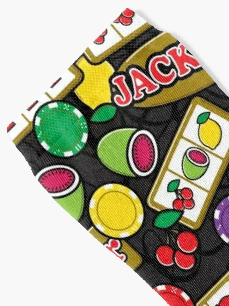 Casino Jackpot Lucky Slot Machine Fruit Slots Pattern Socks designer winter thermal hiphop with print Men's Socks Luxury Women's