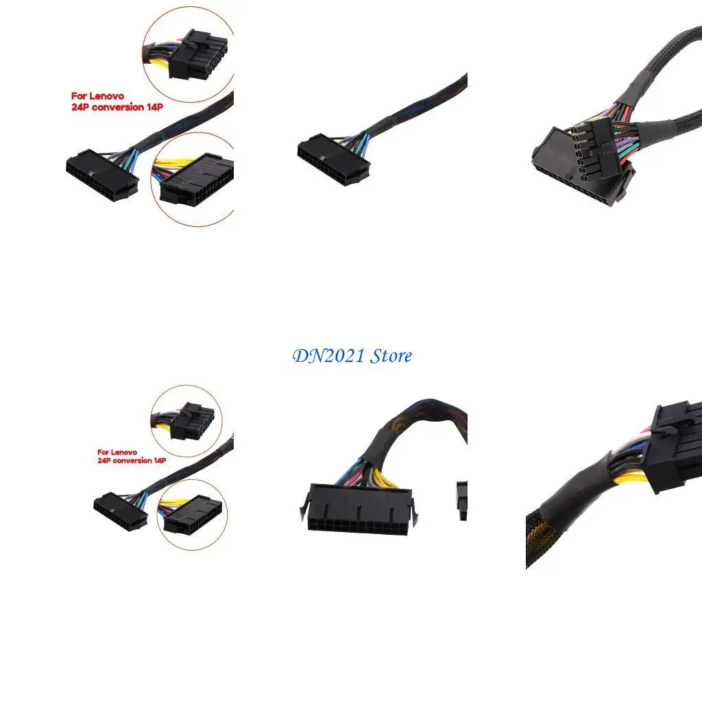 

F3KE 24 Pin to 14 Pin PSU Main Power Supply ATX Adapter Cable Cable for Q77