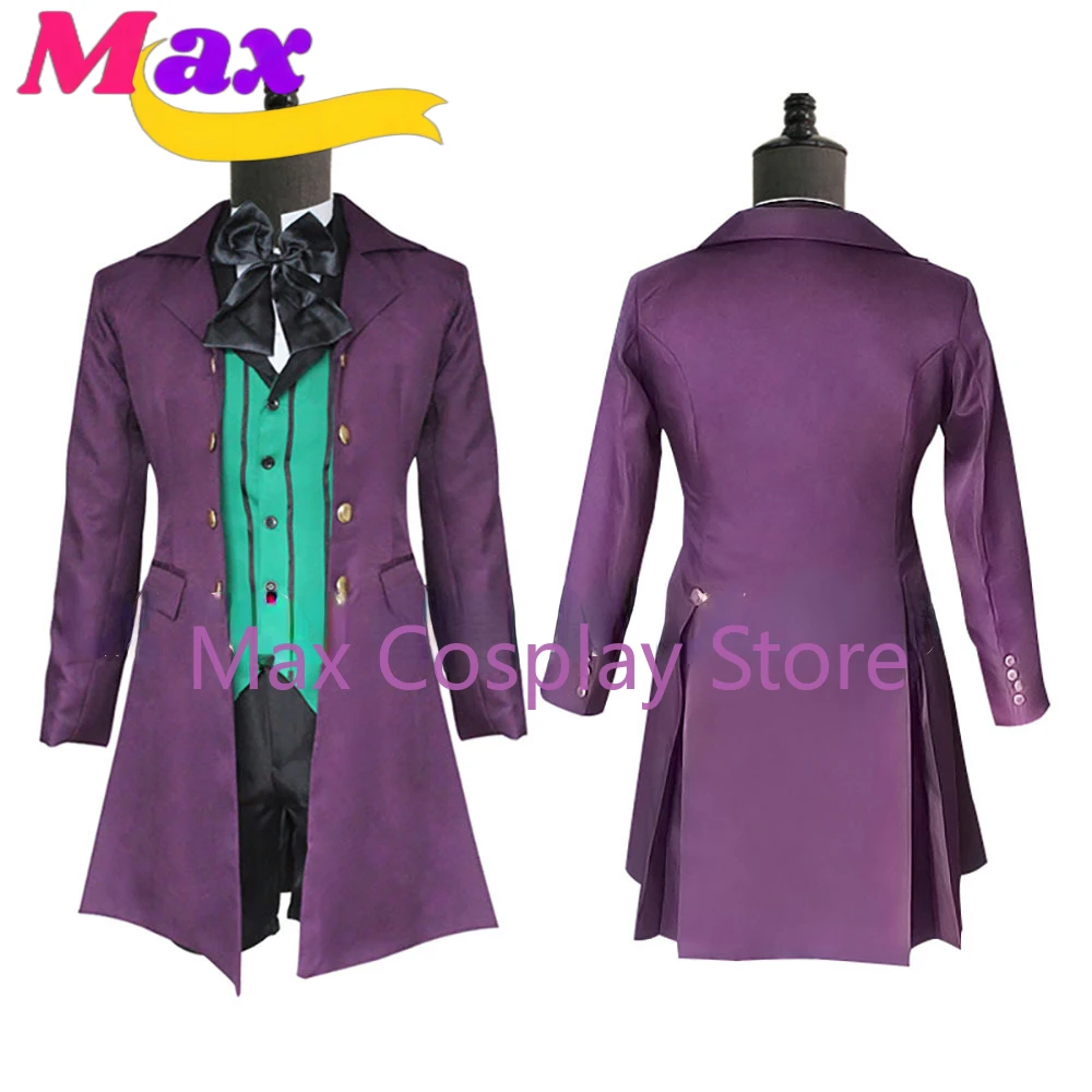 

Max Cos Anime Kuroshitsuji Alois Trancy Uniform Outfits Cosplay Costumes Full Set (Outer + Vest + Shirt + Shorts+Bow tie)