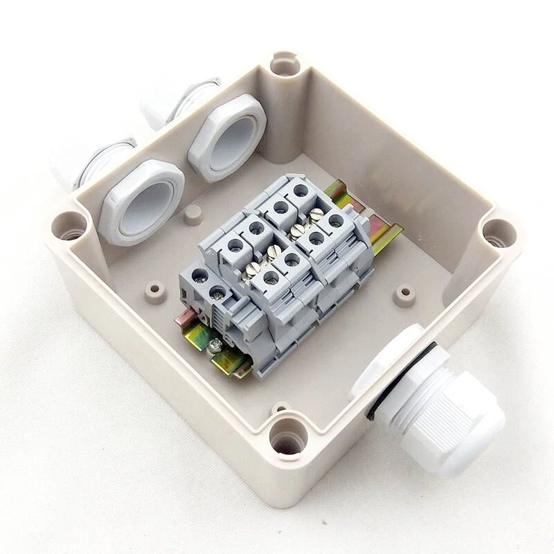 IP66 Outdoor ABS Plastic Electric Cable Branch Box Distribution Enclosure Case Home Monitor Waterproof Terminal Junction Box