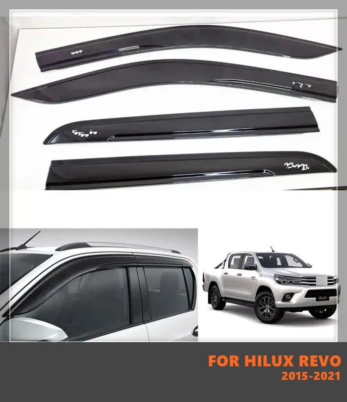 

Car Windows Sunvisor Cover Rain Sun Visor Shield Cover Guard Acrylic Car Accessories For Toyota Hilux Revo Rocco 2015-2021