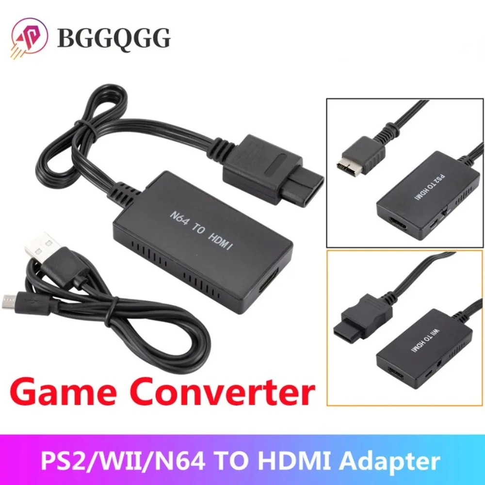 PS2/WII/N64 TO HDMI-Compatible Converter Console Adapter PS2/WII/N64 TO HDMI-Compatible Converter Applied to Game Game display