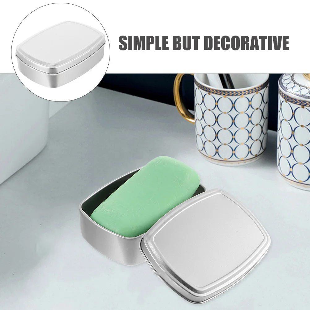 

2 Pcs 100ml Square Aluminum Balm Boxes 84x62x21mm Dust Proof Soap Containers Leak Proof Jewelry Cases Practical Tins Household