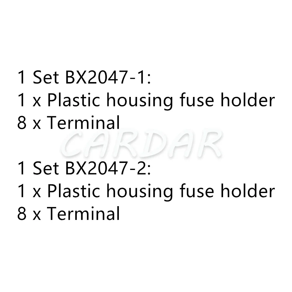 1 Set 4 Way BX2047C-1 BX2047C-2 Micro In-line InLine Fuse Holders Without Fuses Mini Blade Type Fuse Holder