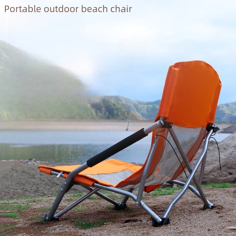 

Travel Fishing Lounge Chair High Back Folding Reclining Outdoor Thickened Oxford Sturdy Stable Heavy Duty for Beach Camping