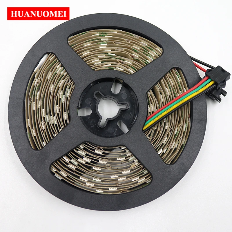 5V 48LEDs/M APA107 RGB LED Strip APA102 SMD 5050 Flexible White PCB Non-waterproof IP20 Indoor Decoration Light Pixel Tape Lamp