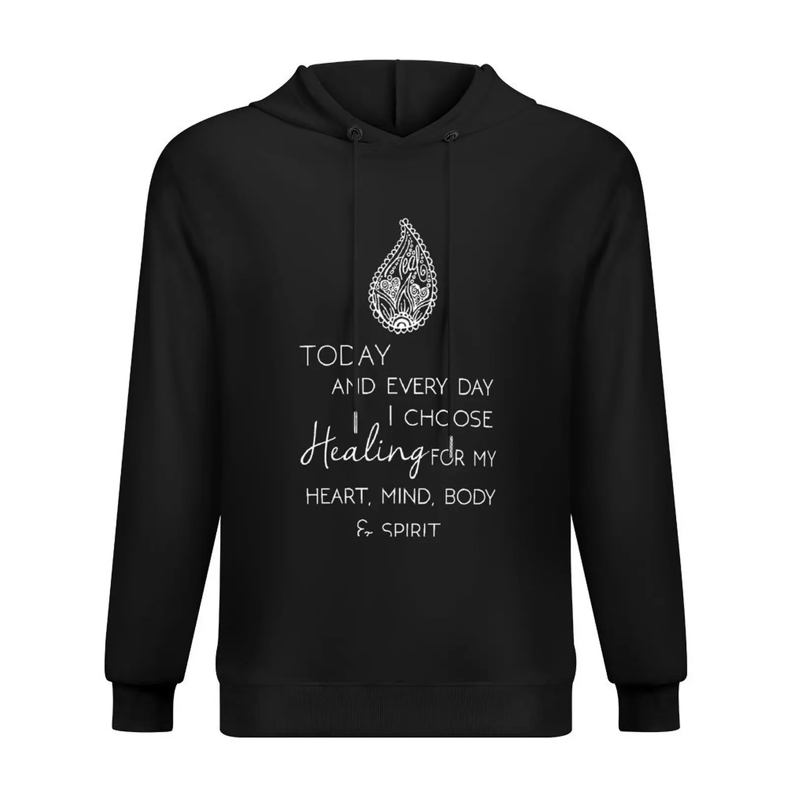 

HEALING FOR MY HEART,MIND,BODY & SOUL Hoodie japanese style blouse graphic t shirts men aesthetic clothing tracksuit men