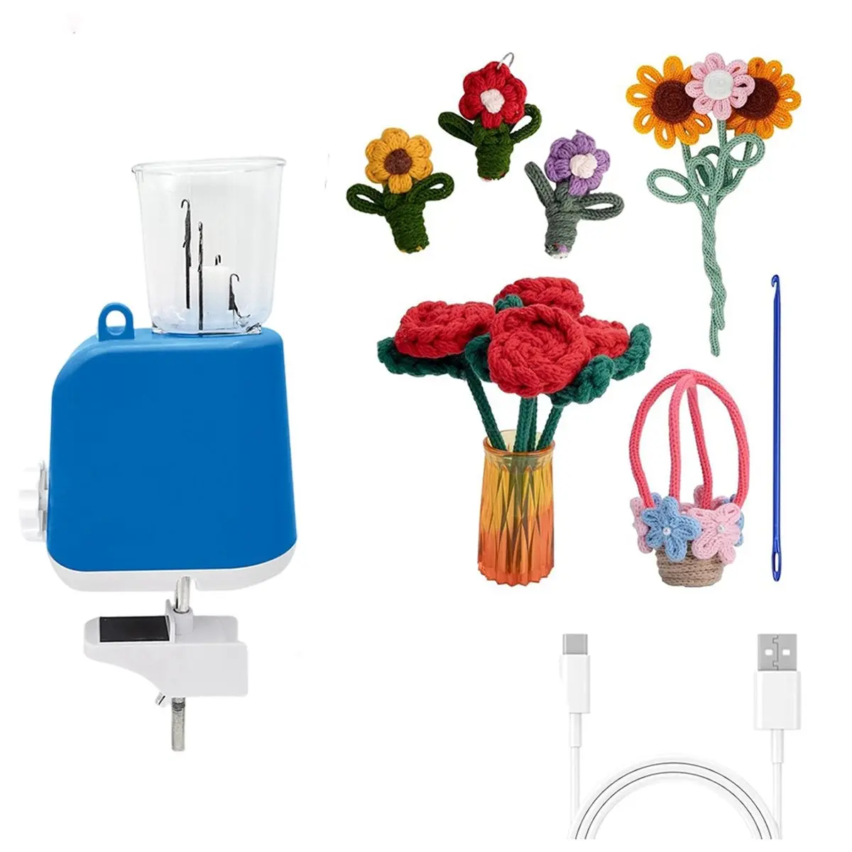 DT81 Cord Knitting Machine, Electric Maker Tool with Adequate Tension,Knitter Machine, Automatic Knitting Yarns