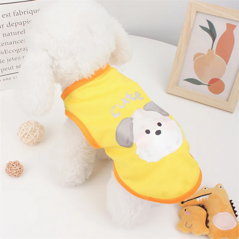 Cartoon Bear Dog Clothes Cute Cotton Dog Costume Pet T-shirt Cats Vest for Puppy Small Medium Dogs Shih Tzu Dog XS-XXL