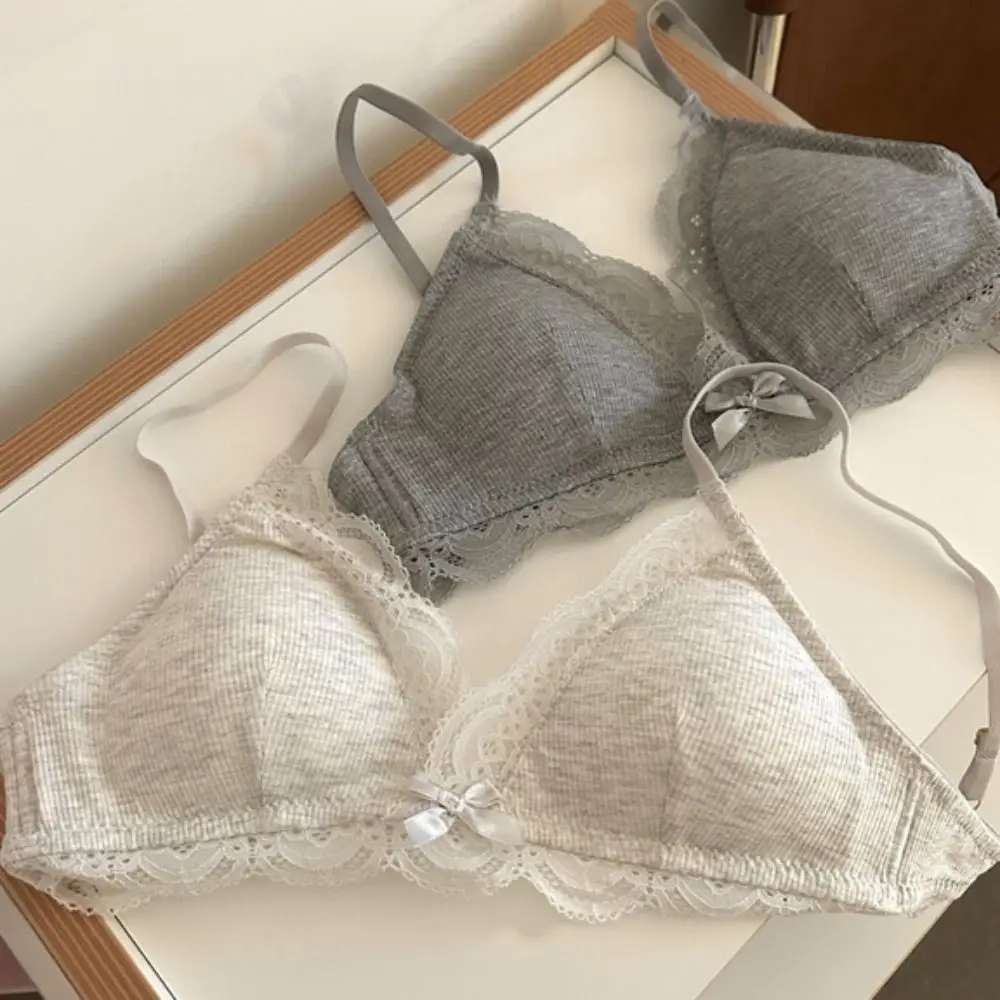 بسيطة حلوة لاسلكية عميق الخامس الصدرية المضادة للترهل للصدمات مقوس دانتيل الصدرية رقيقة النمط الفرنسي دفع ما يصل الصدرية الفتيات