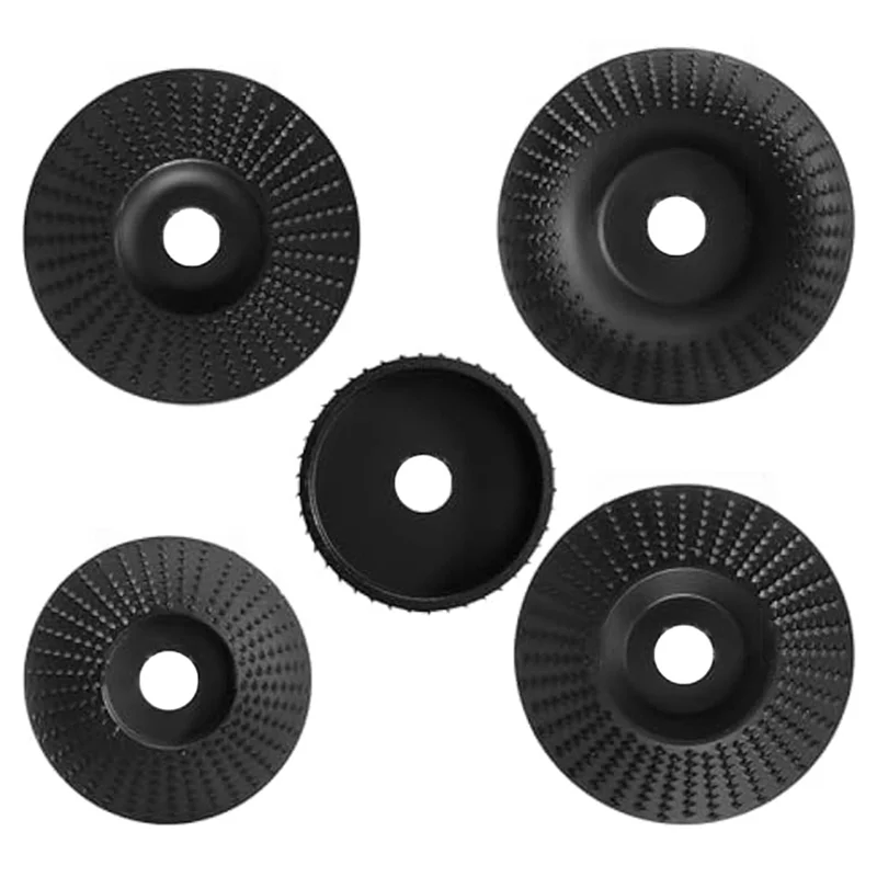 

5Pc Angle Grinder Wood Carving Disc For 4In Or 4-1/2In,Wood Shaping Disc Grinder Cutting Wheel Grinding Disk Attachments