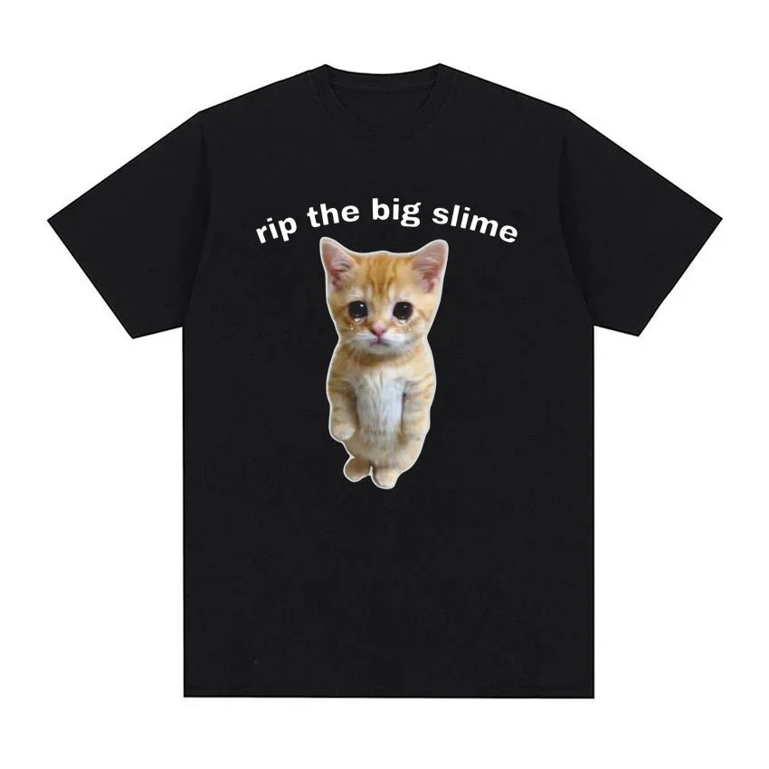 I Eat Cement Cursed Cat Funny Meme T Shirt for Women Fashion Casual Short Sleeve T Shirts Women T-shirt Tops Graphic T Shirts