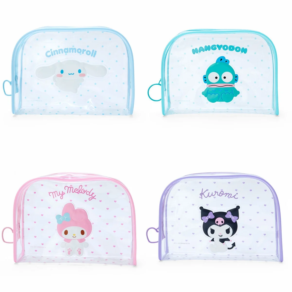 

Cartoon Cinnamorolls Kuromis Pvc Transparent Jelly Bag Cosmetic Small Object Love Storage Bag Student Pen Bag Girls Gifts