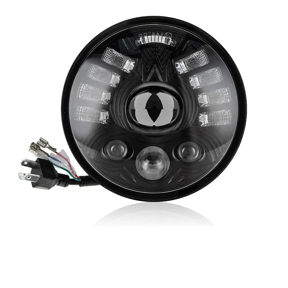 

Ailexpress Recommendation - 5 3/4 5.75 Inch Front Lamp Assembly Motorcycle High Low Beam DRL Turn Signals Round Projector Unit f