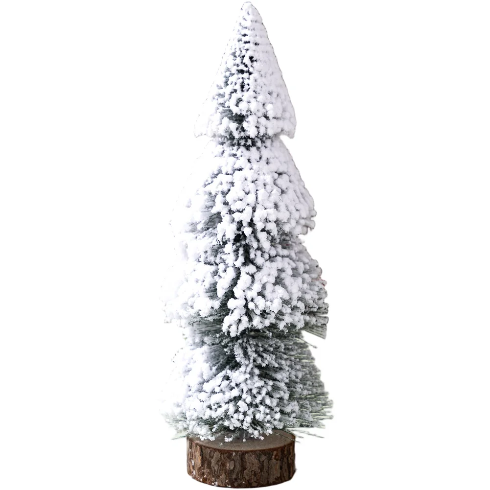 Festive Tabletop Display Tabletop Decor Mini Pvc Christmas Ornament PVC Christmas Tree Realistic Appearance Snowy Finish Effect
