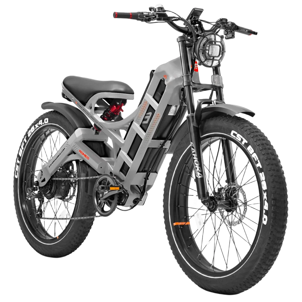 

JYF Eahora Romeo Pro Adult Ebike 120oW Motor, 48V60AH Removable Battery, Up to 25MPH Electric Bike with Fork Suspension