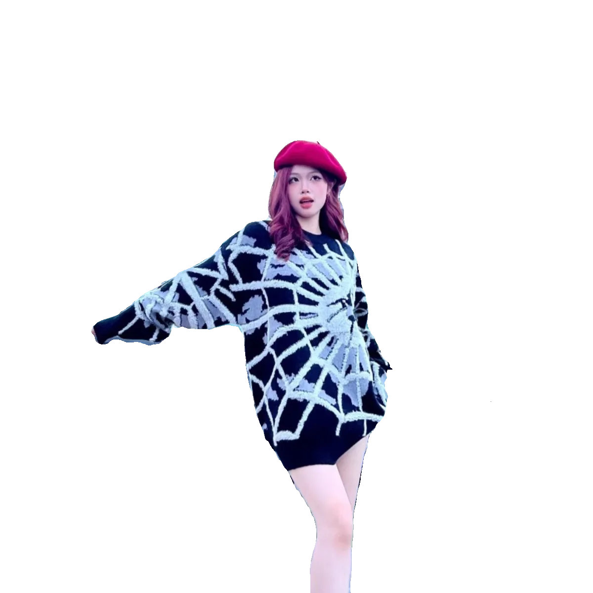 Suéter de Hombre de Talla ande, Cuello Redondo, Corte Hoado, Estilo Retro de Hong Kong, Prenda de Punto Informal para Ado...