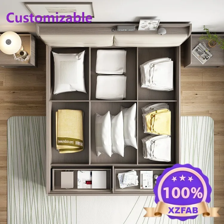 Factory Direct 2026 Modern Storage Bed Modern Simple Pneumatic High Box Storage Bed Nordic Style