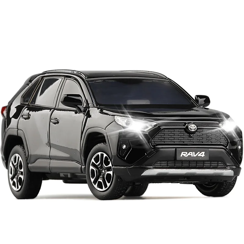 1:32 TOYOTA RAV4 SUV Alloy Car Model Diecasts Metal Toy Vehicles Car Model Simulation Sound Light Collection Toy Gift