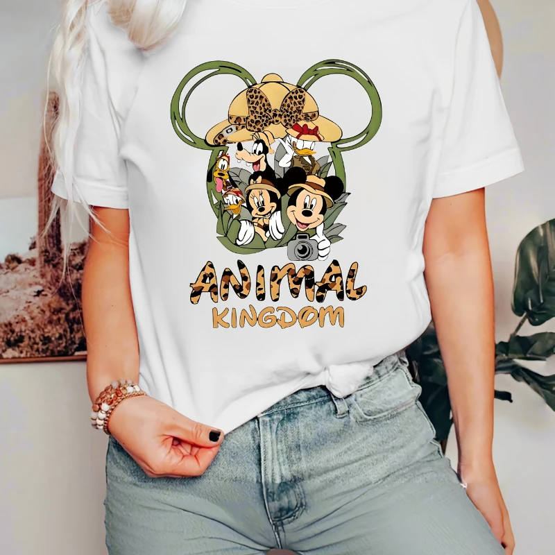 

Mickey Friends Animal Kingdom T-shirt Bright Digital Printing Translucent Fabric Soft for Spring, Summer and Autumn.