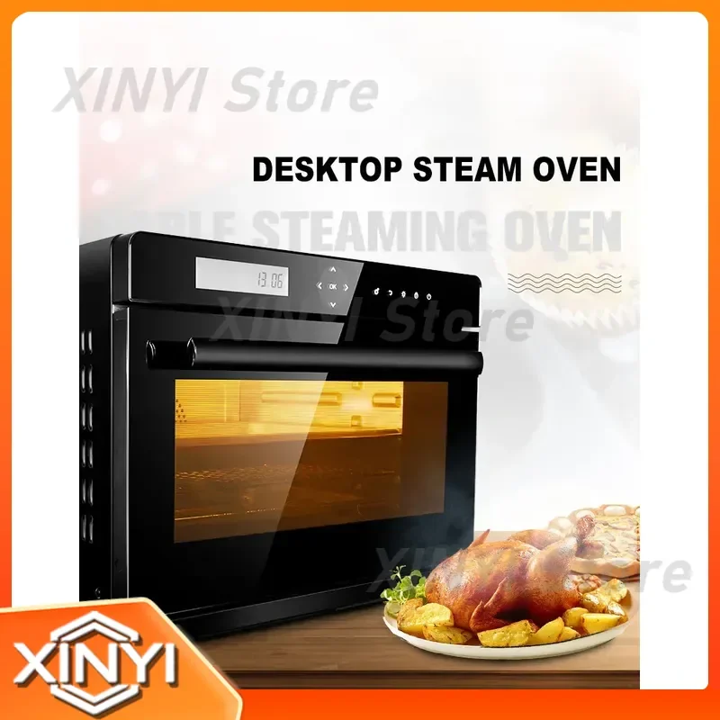 Two-in-One Steam Oven for Roasting and Steaming with Air Fryer Function Computer Intelligent Electric Steamer for Household