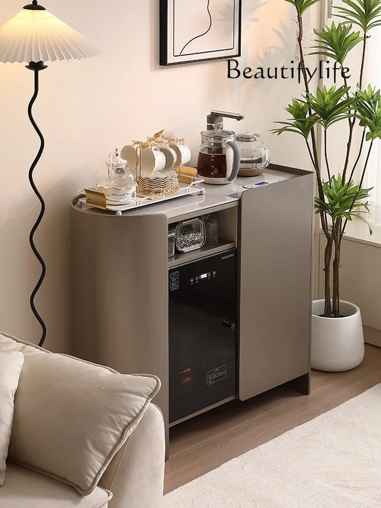 New high-end solid wood tea bar machine Boils water, brews tea and disinfects integrated living room  dining side cabinet