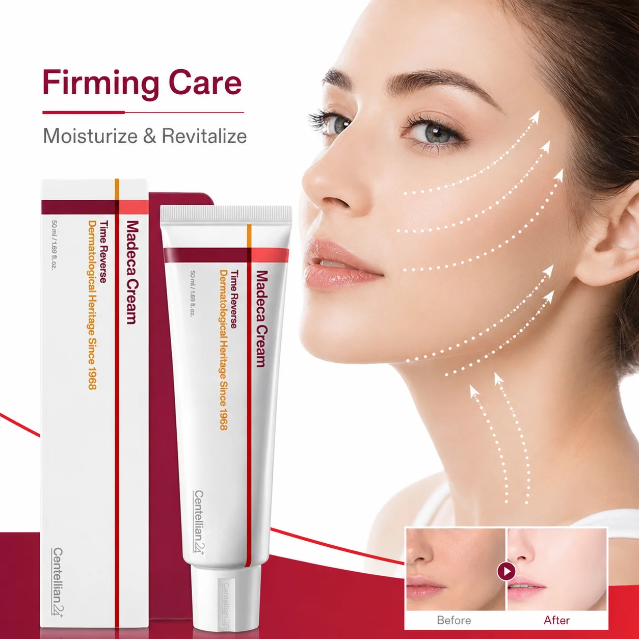 Centellian 24 Anti Aging Moisturizing Face Cream Hydrating Firming Care for Fine Lines Wrinkles Dry Mature Skin Makeup Routine