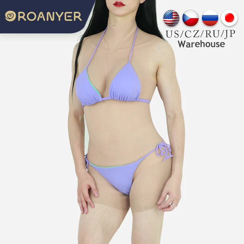 

Roanyer Realistic C Cup Bodysuit Crossdresser Costumes Short Size Whole Bodysuit Man’s Fake Boobs Silicone Tits Breast Forms