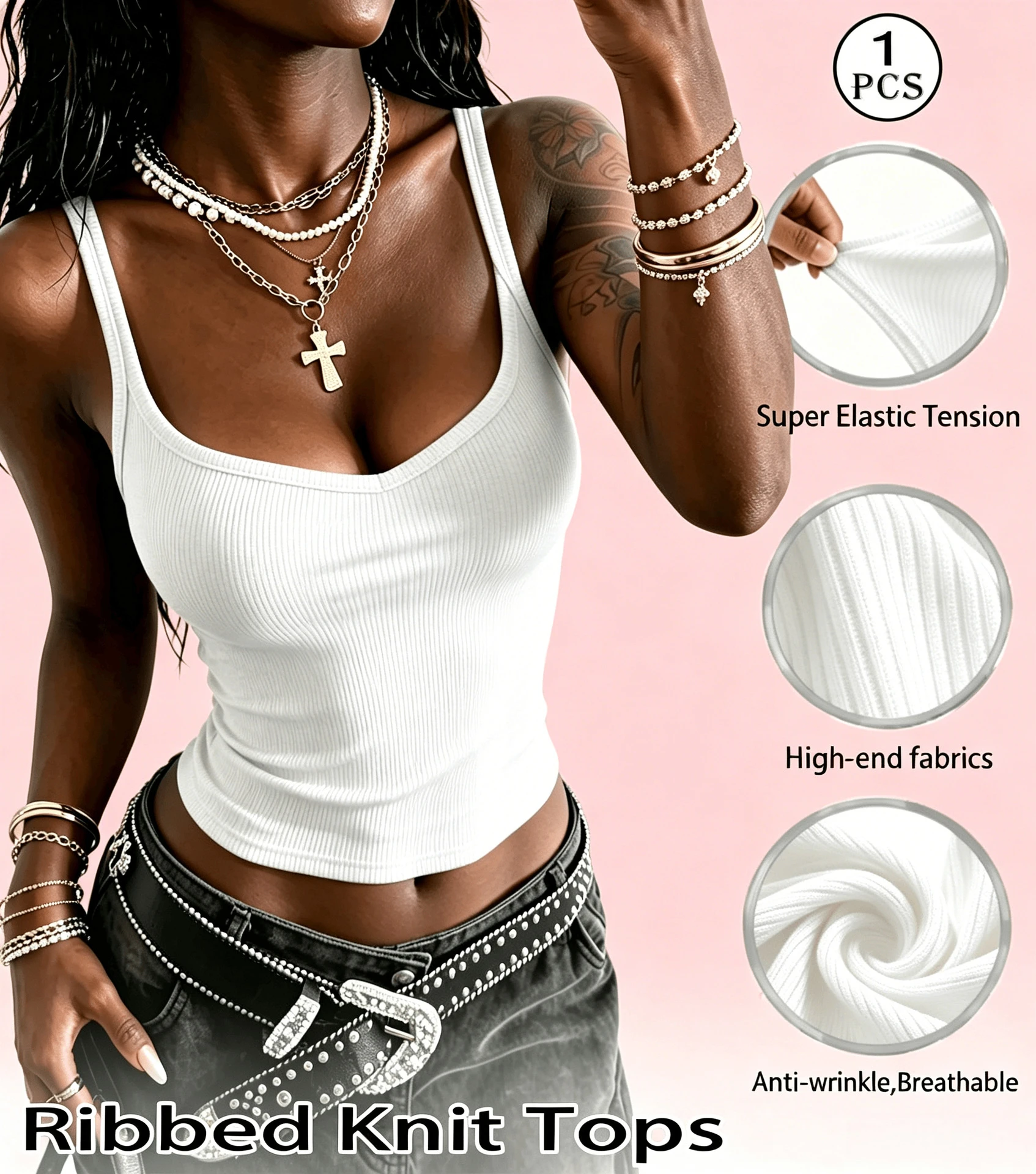 Hot selling thread I-shaped camisole vest, women's summer sports and fitness sexy spicy girl sleeveless top small vest