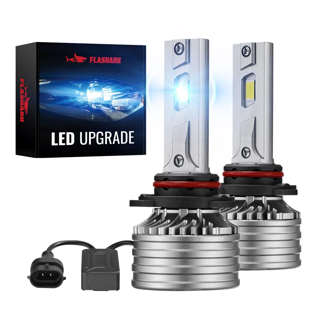

2pcs 9005/HB3 LED Car Headlight Bulbs110W High Power 6500K Bright White 28000LM Silent Turbo Fan IP67