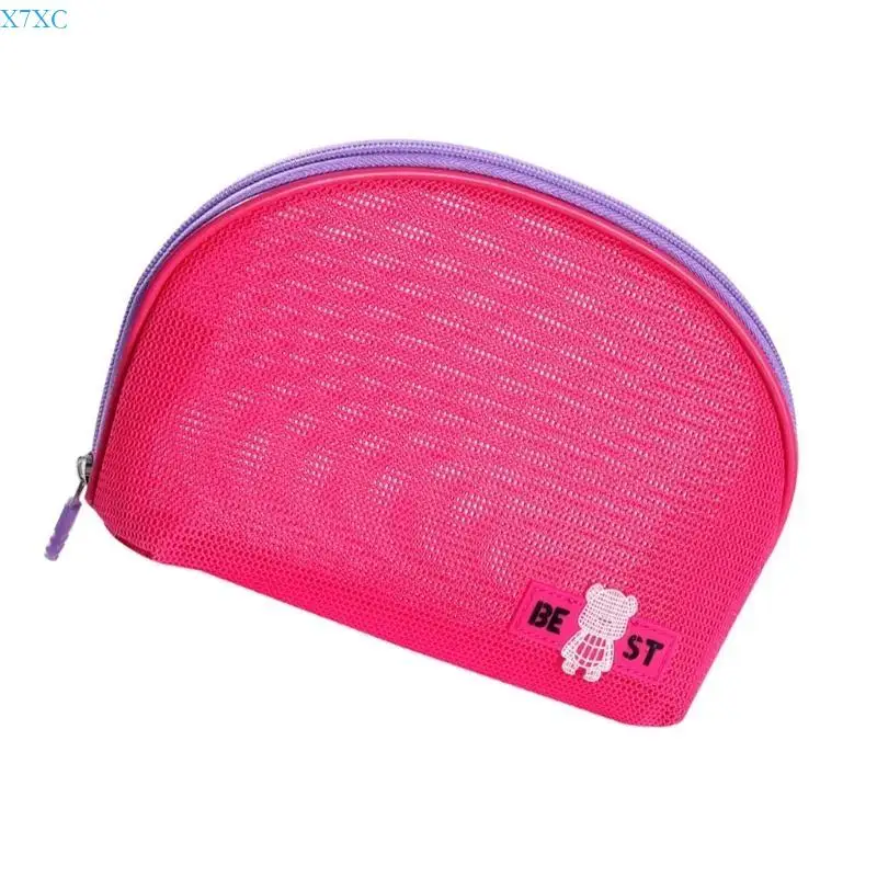 

X7XC Fashionable Makeup Bag Packing Bags Mesh Cosmetic Pouches for Beauty Enthusiasts